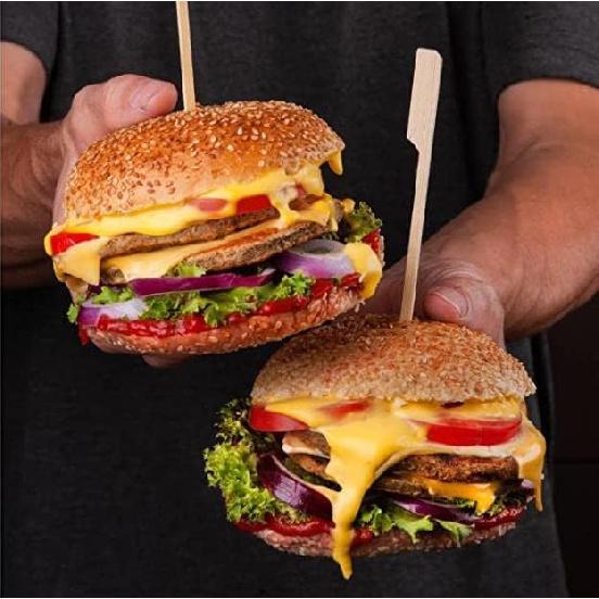 3.5 Inch Bamboo Skewers, 300 PCS Bamboo Paddle Wood Picks, Toothpicks for Appetizers, Cocktail Picks for Drinks, Food Picks, BBQ, Sandwich, Barbecue