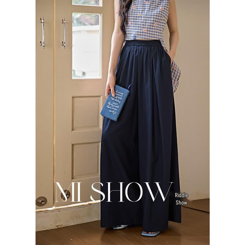 Women s High-Waisted Wide-Leg Casual Pants S