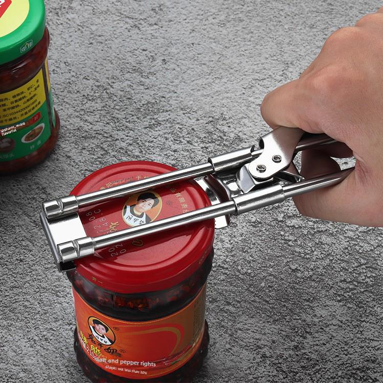 Adjustable Stainless Steel Can Opener - Creative, Convenient, Twist-Off Lid for Home, Hotel, and Bar Use