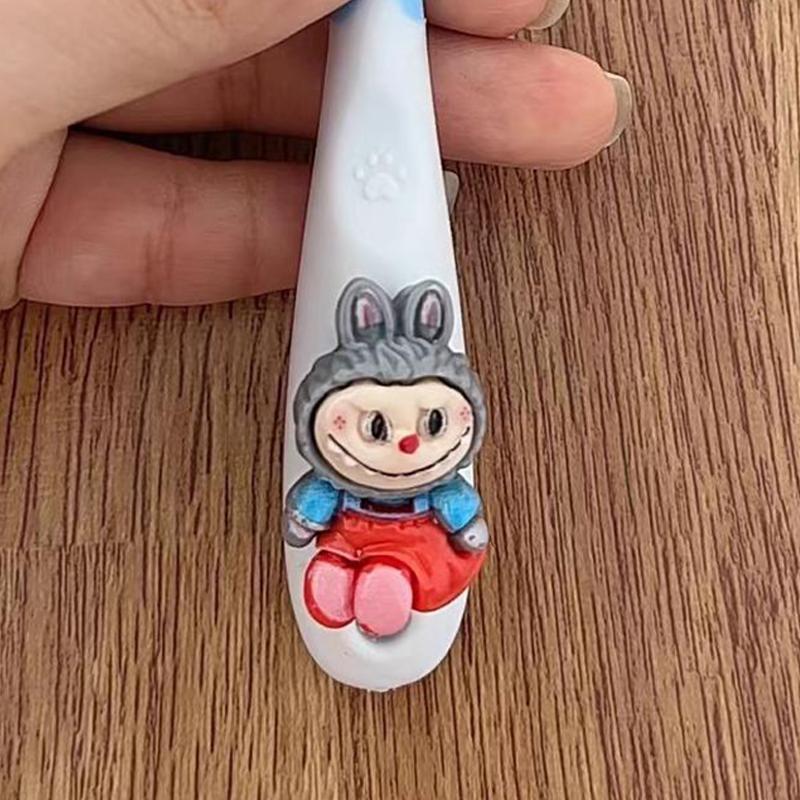 Labubu Kids Baby Soft Toothbrush Teeth Deep Cleaning Portable Dental Oral Care