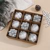 Christmas Party White Christmas Ornament Exquisite Decorations Harmonious Touch Lightweight Foam Shimmering Designs