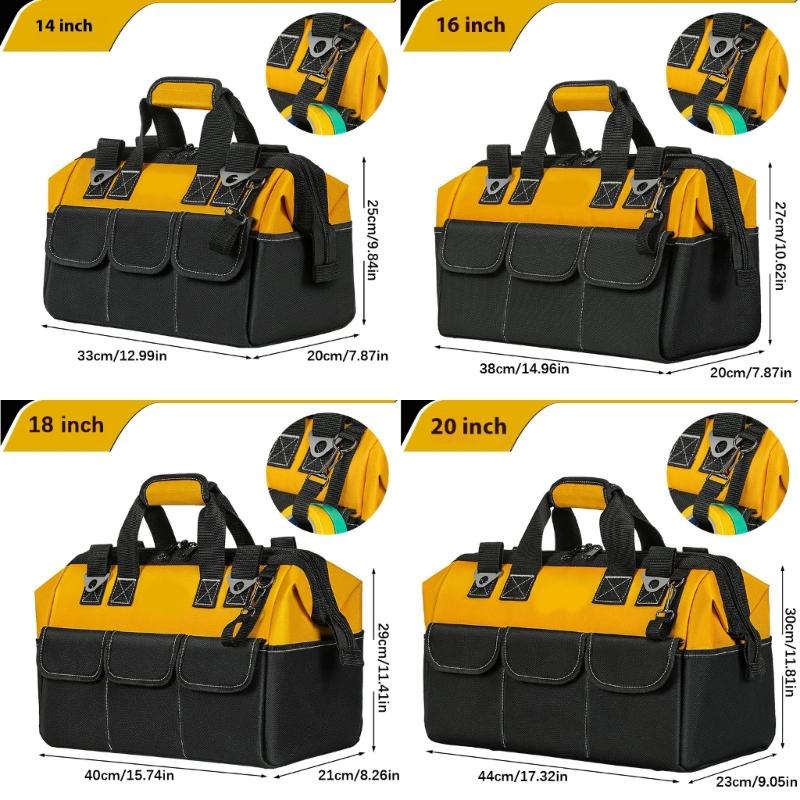 Portable Tool Bag for Men Wide Opening Tool Storage Tool Organizer Bag for Tool Storage Handbag for Screwdriver