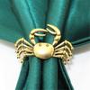 Elegant Gold Crablet Design Metal Napkins Clip Secure Holds Fabric Napkins for Dining Table Decoration