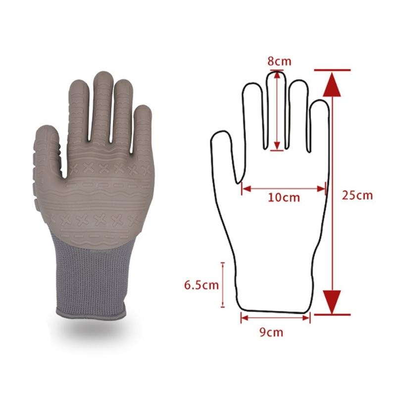 1 Pair Anti Stabbing Gloves Anti Vibration Shockproof Outdoor Safety Gloves Work Protective Cut Resistant Work Gloves