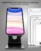 Adjustable Aluminum Cell Phone Stand, for iPhone XS Max/XR/8/7/6/6s Plus/SE, Compatible with All Phones & Charging
