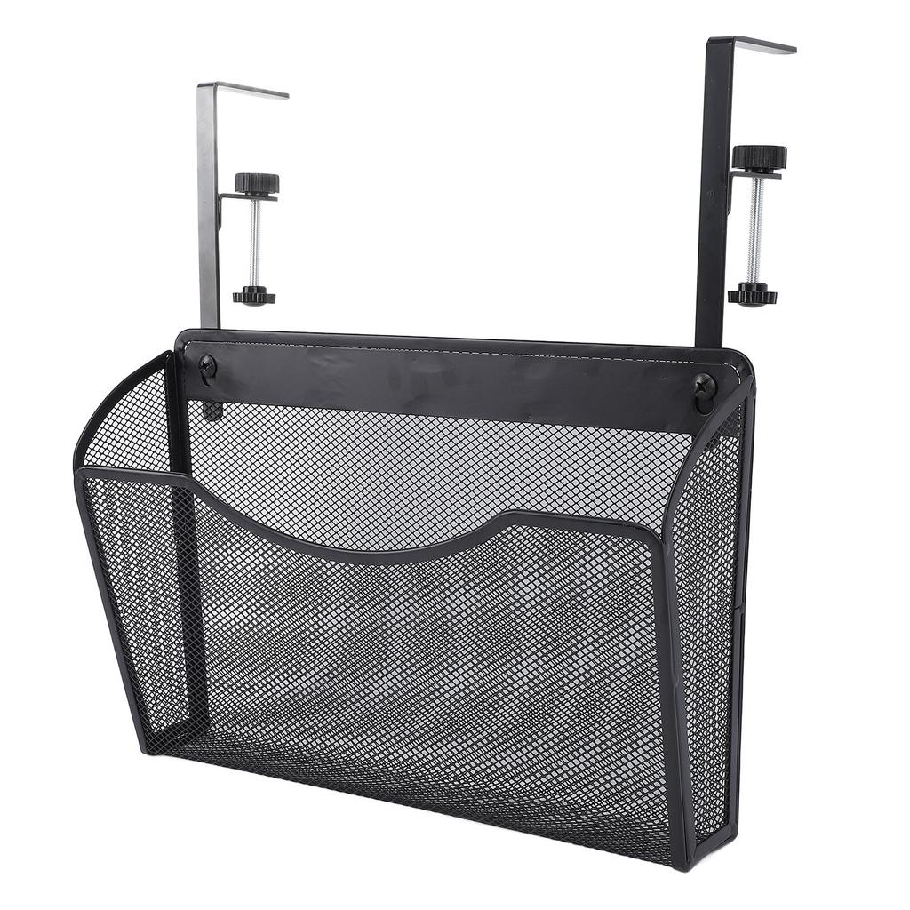 Wiszący organizer na biurko Regulowany ze stali węglowej i PP Organizer do przechowywania przy biurku do biura Czarny