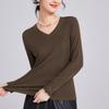 Tencel women's long-sleeved linen pendant feeling breathable slim fit inside and outside bottoming shirt top