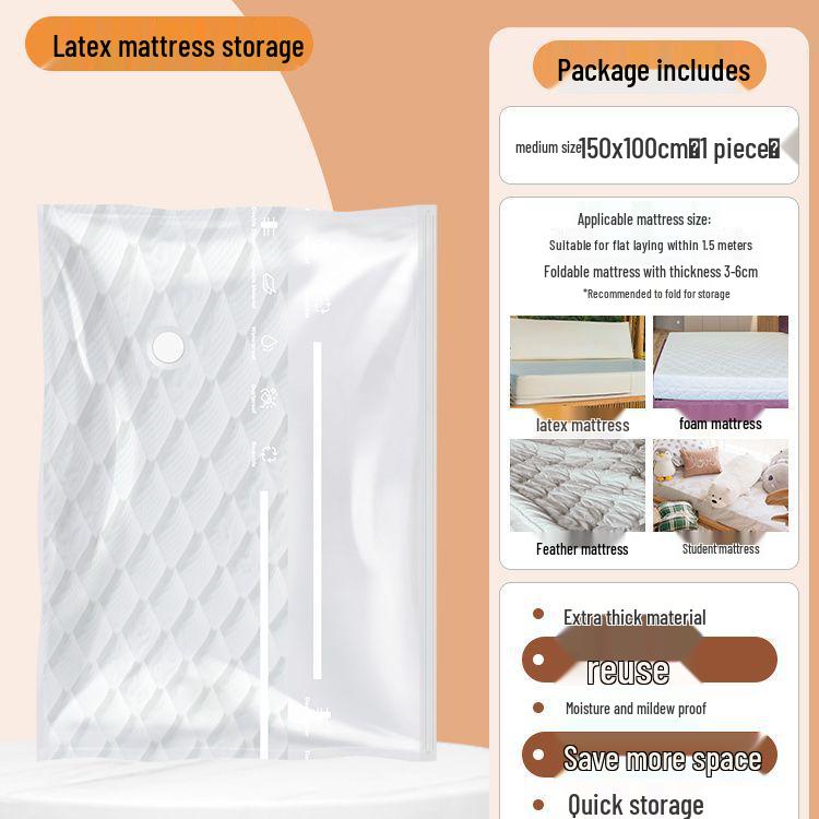 Vacuum Compression Bag for Latex Mattress and Sponge Pad