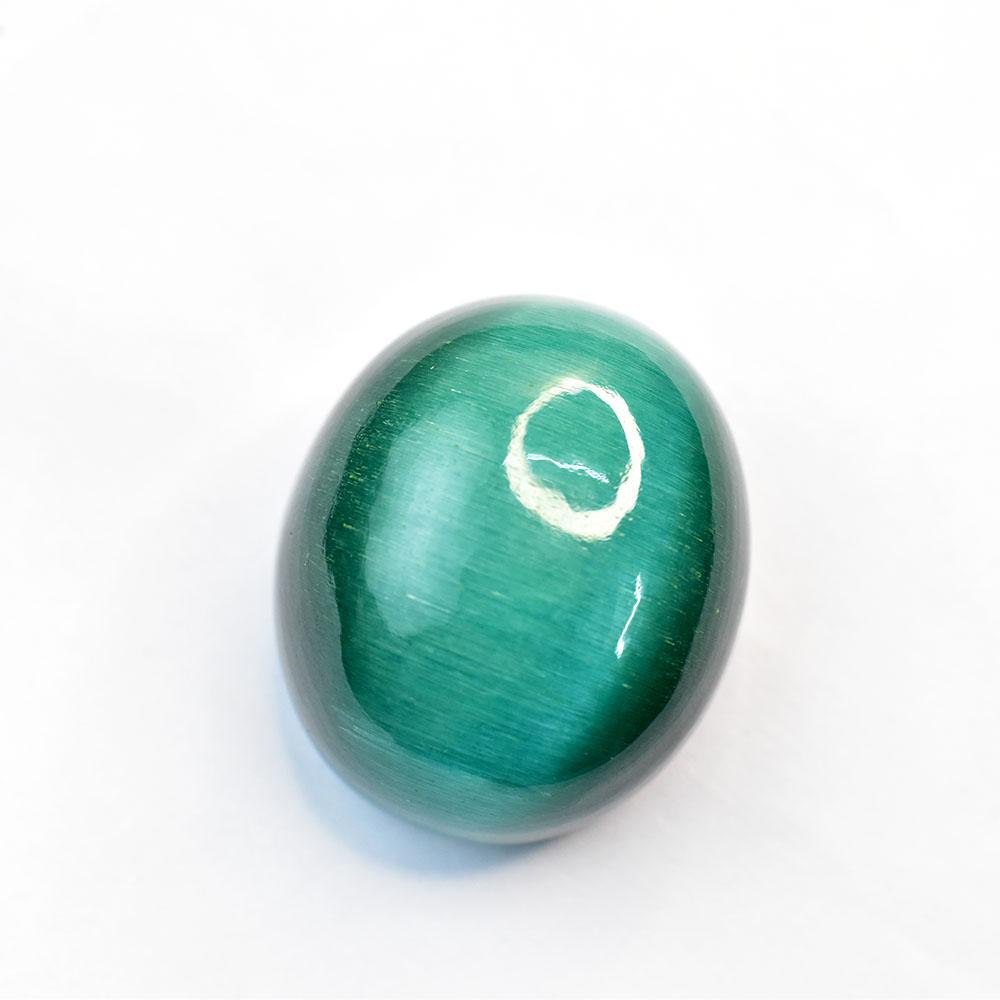 126 Ct Sri Lankan NATURAL Green Cat's Eye CERTIFIED Cabochon Cut Loose Gemstone