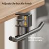 Carbon Steel Desk Edge Bag Hook Removable Adjustable Desk Headset Hanger Rotatable Punch-free Hanging Handbag Holder Office Desk