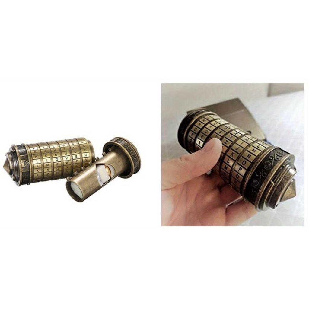 Vintage zylindrische Passwortschloss-Aufbewahrungsbox, DIY-Perlenorganizer, Retro-Schmuckkästchen für Ring und Schlüssel, Mode-Geschenk für Festival