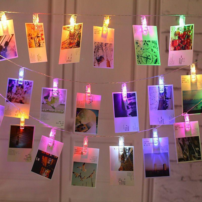 LED Heart Clip String Lights for Photos - Colorful Christmas Decoration