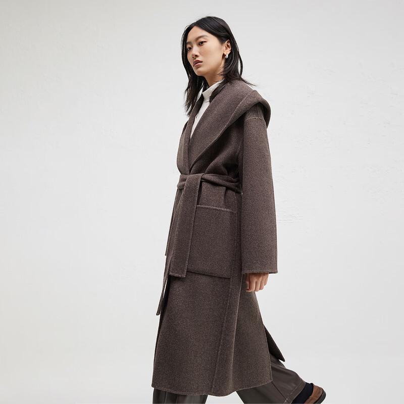 broadcast Women's Vintage Hooded Long Wool Coat