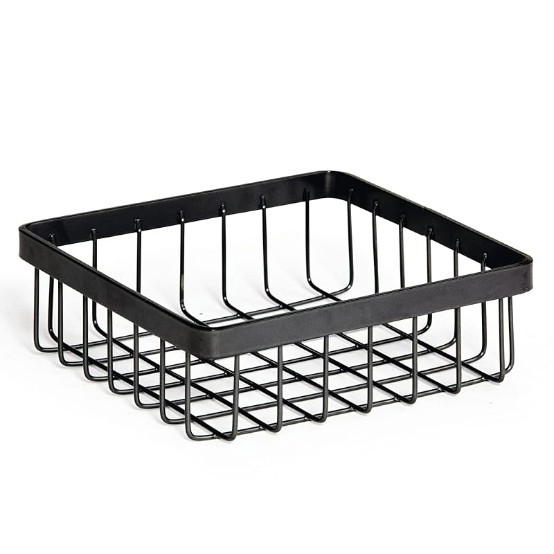 G.E.T. WB-662-MG Square Metal Storage Wire Basket for Pantry, Produce and More, 6   x 6   x 2 6  x 6  серый