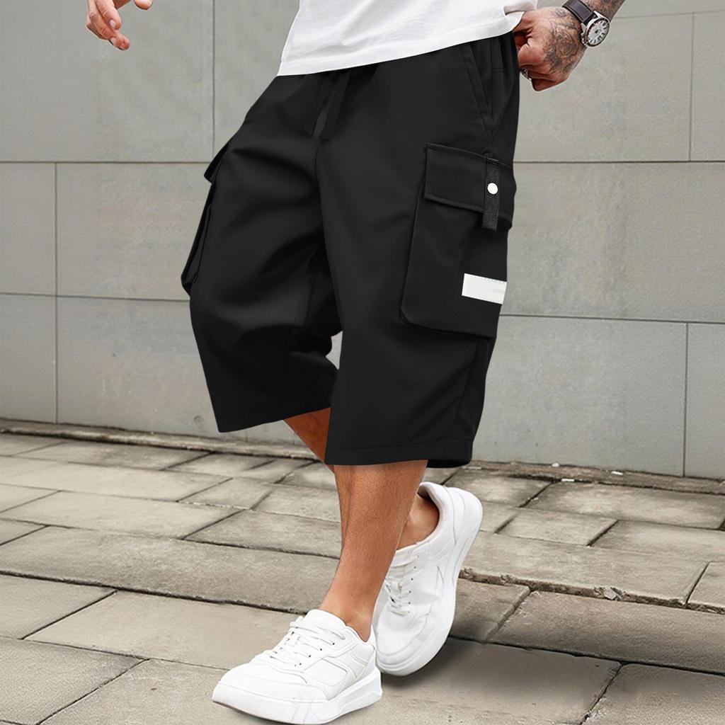 Pantaloncini Sportivi Cargo da Uomo Casual Leggeri Traspiranti con Coulisse Vestibilità Larga Taglia Grande Multitasche per Attività all'Aperto