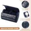 Uxcell Men's Watch Travel Case, Crocodile Pattern Leather, Portable Watch Storage Box, Perfect for Christmas, Birthday, and Anniversary Gifts, 2