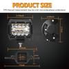 4 Inch 60W Work Light Spot Flood Offroad Car Lights Bar with Universal Trailer Tow Hitch Mount Bracket for Pickup Truck Van
