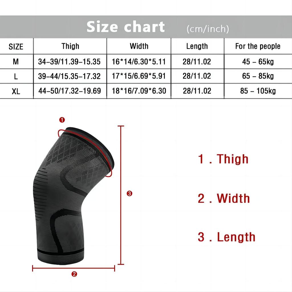 1PCS Fitness Running Cycling Knee Support Braces Elastic Nylon Sport Compression Knee Pad Sleeve for Basketball Volleyball