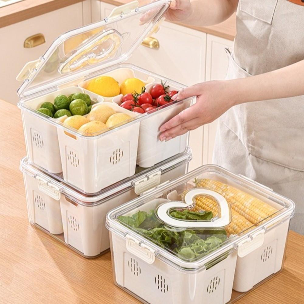 Large capacity Food Storage Boxes 2/3/4/8 grids Compartment Storage Container