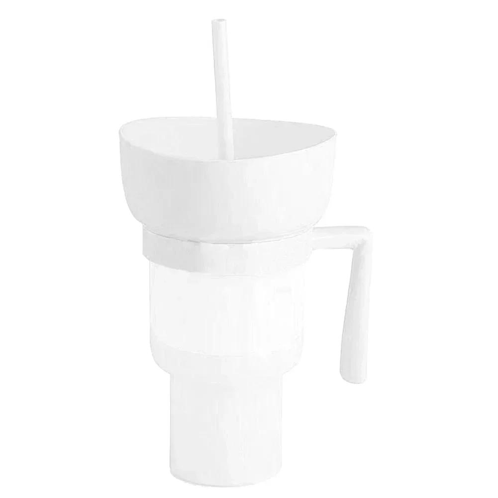 Popcorn Beverage Cup Snack Cups Straw Cup with Handle Water Bottles with Straw Coffee Cup Mug