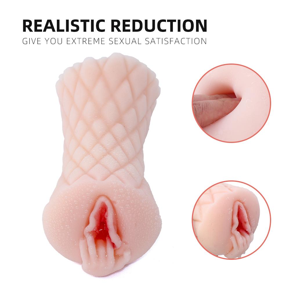 Nová vagína pre mužov Sexuálne hračky Vrecková umelá vagína Panna Hlboké hrdlo Mužský masturbátor Mäkký silikónový masturbačný pohár