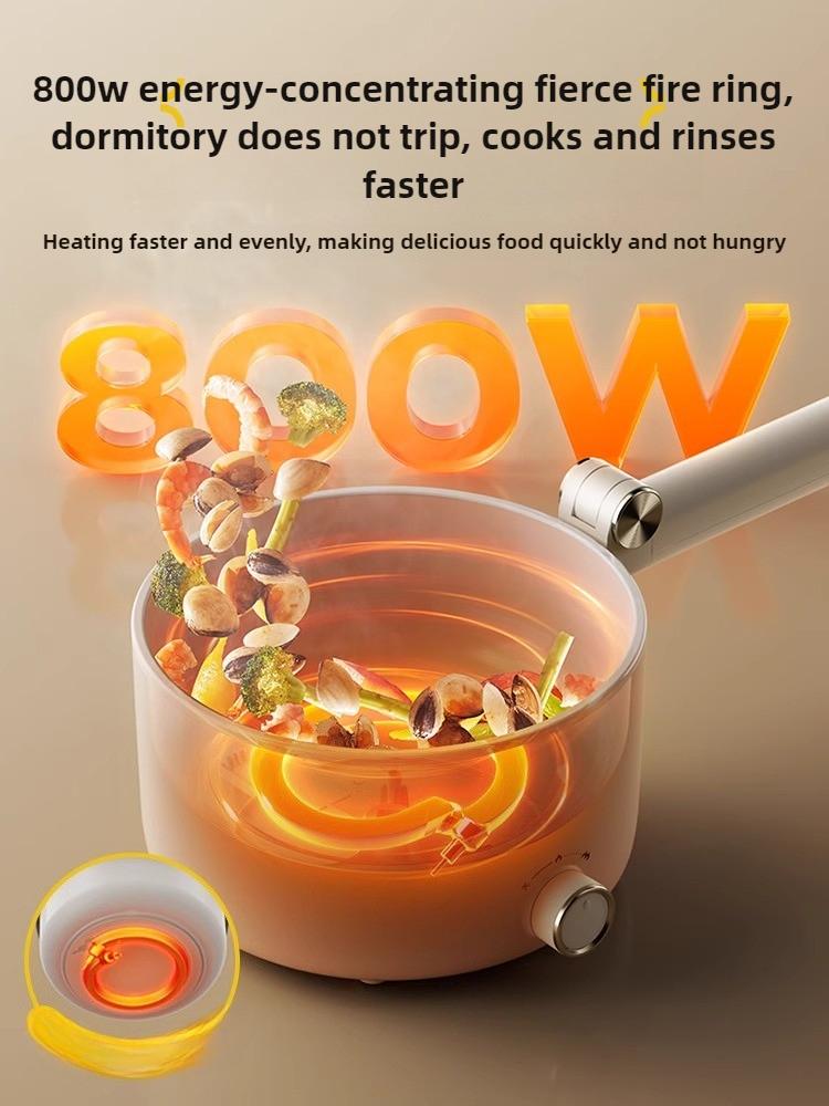 1.6L Foldable Handle Non-Stick Electric Pot, Multi-Function Cooker for Home/Dorm/Solo | Noodles, Hot Pot, Soup, Compact Design