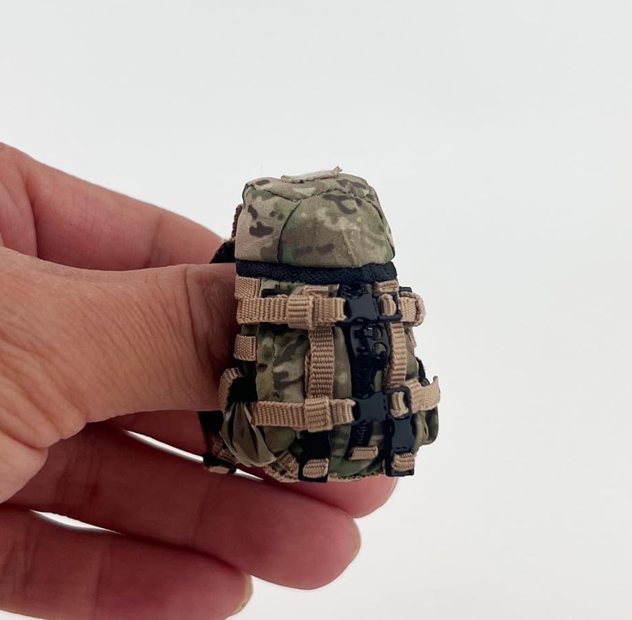 

112 Scale Male Accessories, Camouflage Backpack for 6-inch Male Action Figures, 112 Scale Male Clothing Accessories Backpack Decoration