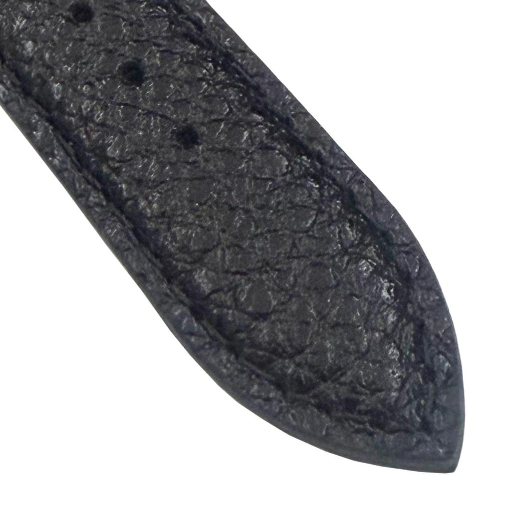 Seiko Watch Band 17mm DAE3R Cowhide Shrink Leather Black [Seiko] Men's