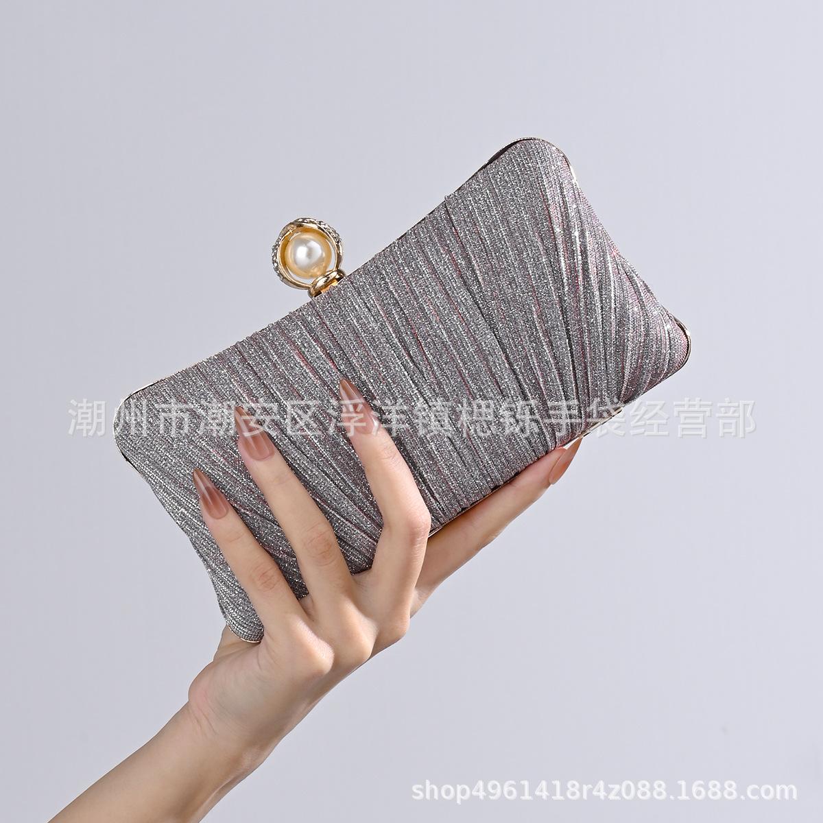 

Luxury Design Women Evening Clutch Bag Shoulder Bag Party Wedding Prom Birthday Long Square Bags Pleated Elegant Handbag Purse 20x6x10.3cm розовый