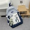 Schoolbag schoolbag middle school student ins high-quality schoolbag women's 1011 new splicing simple, large-capacity college student backpack