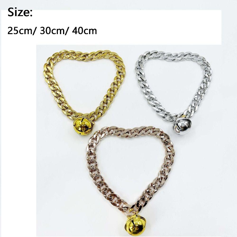 Gold Silver Rose Gold Pet Necklace 25cm 30cm 40cm Dog Chain Fashion Dogs Collar  Dog Supplies