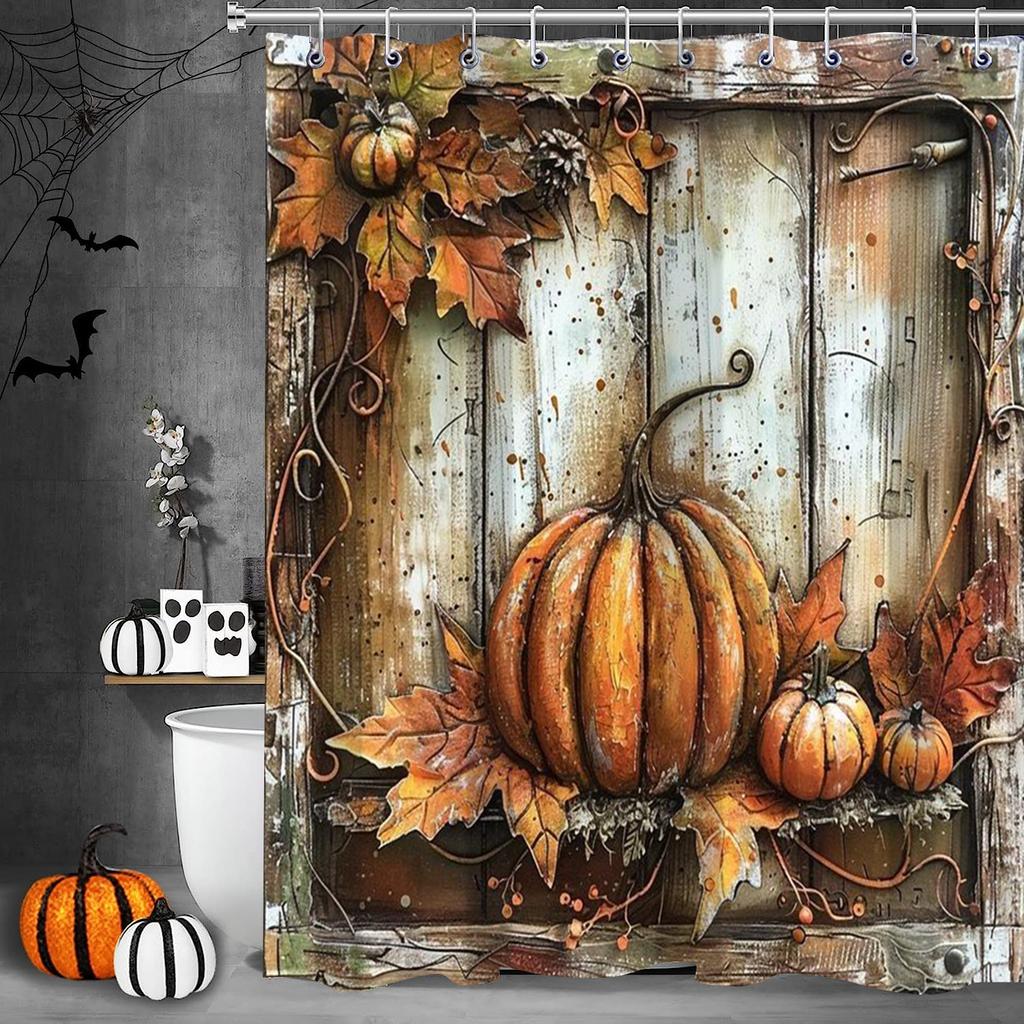 Dziękczynne żniwa klony wzór dyni Zasłona prysznicowa do łazienki z 12 haczykami dekoracje i akcesoria łazienkowe