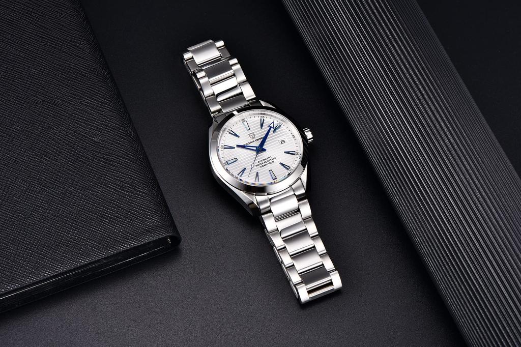 Pagani Design Made In Seiko NH35 Aqua Terra Stainless Rubber Sapphire Dress Perfect for and Men's Watch, Japan, Movement, Automatic, Mechanical,