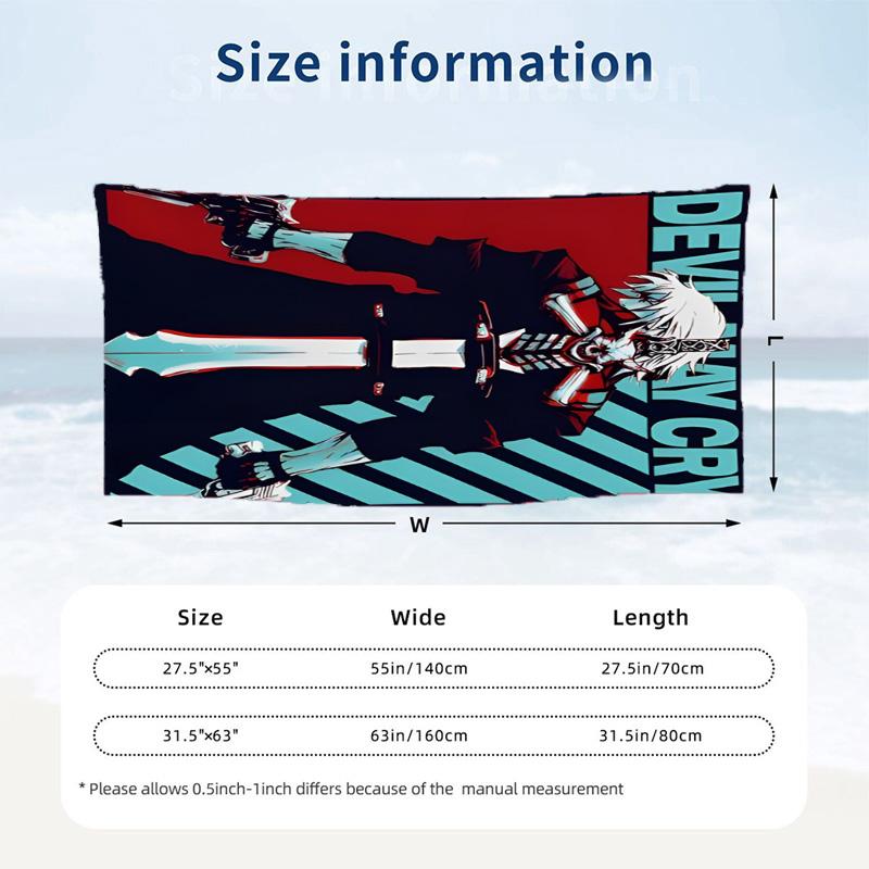 Devil May Cry Beach towels also serve as bath towels summer essential a musthave for the outdoors the beach and the pool