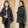 Women's Simple Down-Cotton Padded Jacket for Commutes - Thick, Warm, Long-Sleeve Outerwear