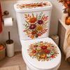 Waterproof Floral Toilet Decals With Vivid Pattern And Self Adhesive Perfect For Bathroom Home Decoration