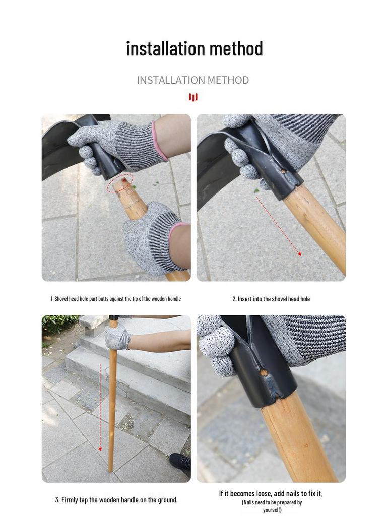 Vegetable Planting Hoe: Versatile Household Tool for Weeding & Digging, Made from Thickened Manganese Steel