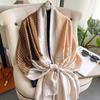 New 90*180CM Fashion Luxury Lady Print Design Shawl Soft Satin Silk Scarf Shawl Versatile Women Long Silk Scarves