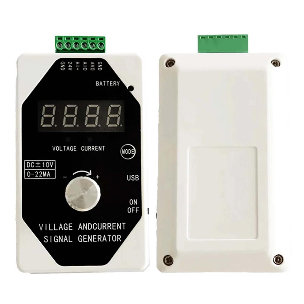 Signal Generator 0-4-20mA Voltage Current 0-10V/0-5V/0-3V/0-1V Output Checker Tester Monitor with Rechargeable Li Battery