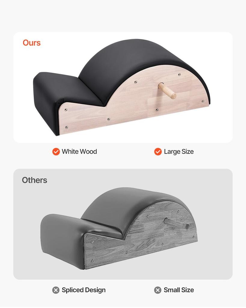 Correttore per la Colonna Vertebrale Pilates Arco Accessorio Fitness Esercizi per la Colonna Vertebrale Legno di Gomma