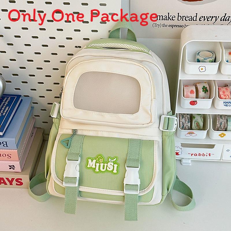 

Style Small Girls Backpack Nylon School Bag With Laptop Storage For Students Green Small