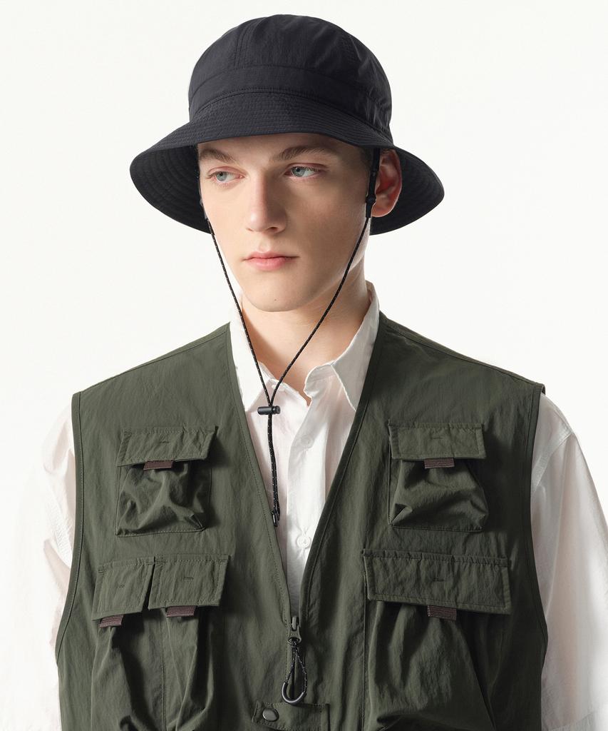 MUSINSA STANDARD [City Leisure] Desert Round Bucket Hat [Black]