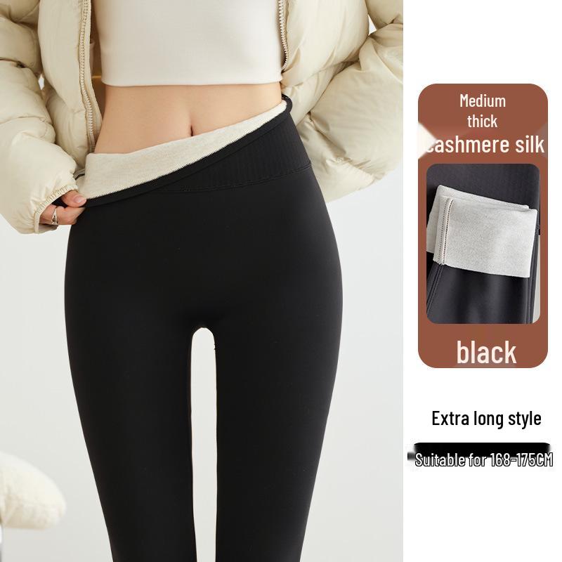 Plus-Size Fleece-Lined Shark Pants: High-Waisted, Thick, and Warm Yoga Leggings for Autumn/Winter 2025