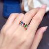 Drainage Welfare Model, Imitation Natural Multi-Treasure Crystal Ring, Women'S Volleyball Ring, Various Colored Treasures, Open Ring, Live Model.