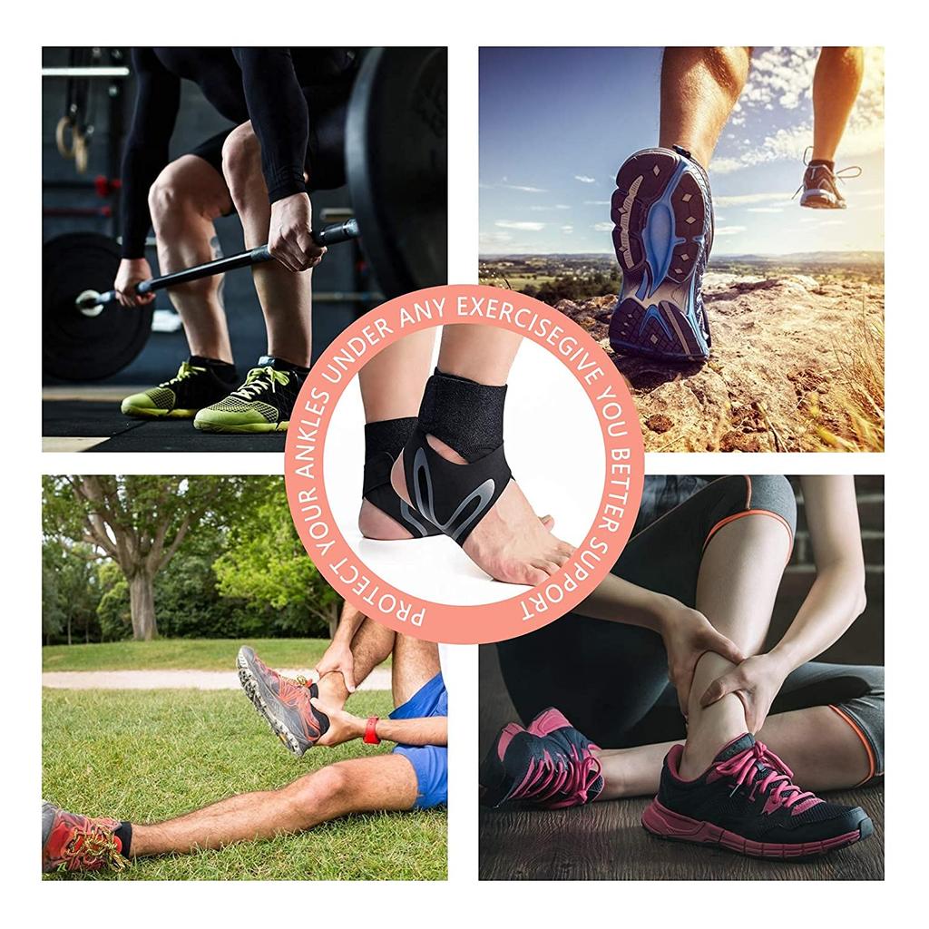 Leeonz Ankle support strap for men and women, Breathable ligament injury ankle brace for sports Pain relief ankle protection guard (1Pair, XL)