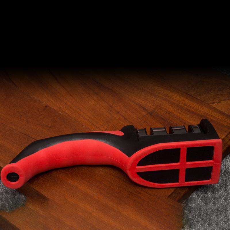 1 Stück Tragbarer Messerschärfer, Dreistufiger Messerschärfer