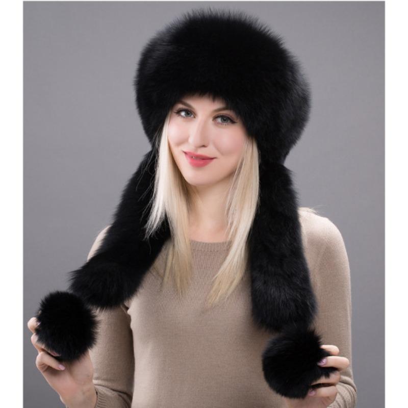 Ny imitasjon revehår dame Lei Feng-lue vinter damepels dame Lei Feng-lue dame vinter fortykket varm fiskerlue vindtett og kuldebestandig