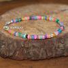 Bracciale con Perle di Pietra Preziosa Multi Opale Naturale, Bracciale Fatto a Mano con Perle di Opale Multifire, Bracciale con Perle di Opale Etiope, Bracciale Delicato in Opale