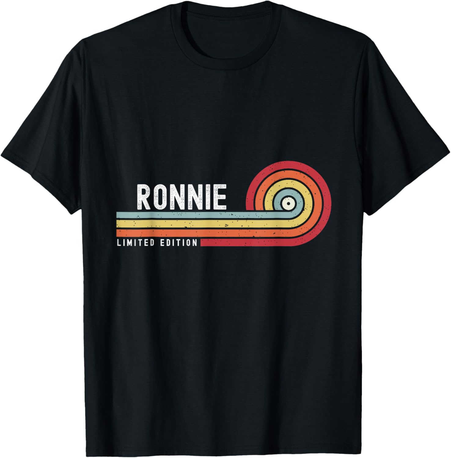 I Love Ronnie Personalized Retro Sunset First Name T-Shirt S разноцветный