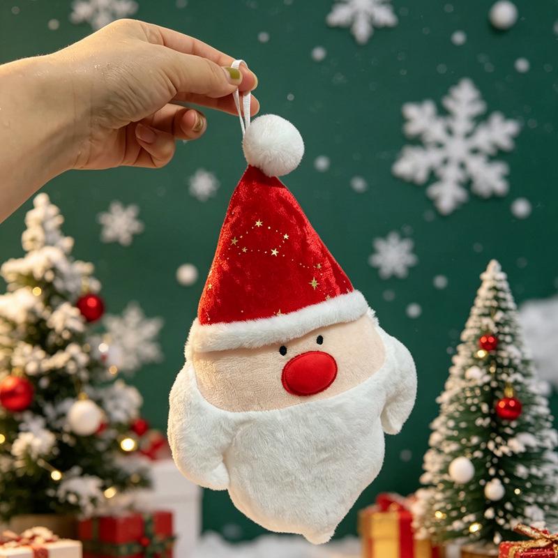 Weihnachtliches Kissen mit Lebkuchenmann, Rentier, Baum und Kranz Design